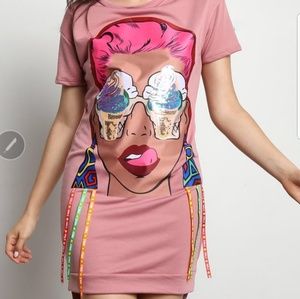Ice cream hypnosis t shirt dress